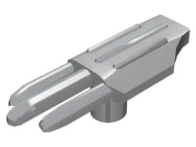 Flat Silver Minifigure, Weapon Bladed Claw