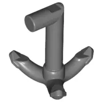 Dark Bluish Gray Hook Grappling with Side Bar