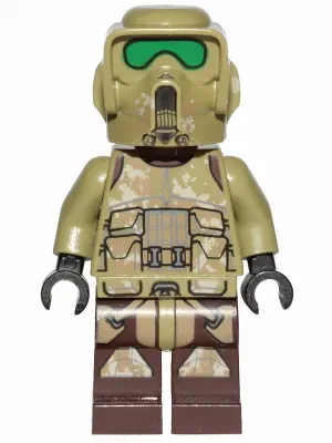 Clone Scout Trooper, 41st Elite Corps (Phase 2) - Kashyyyk Camouflage, Dark Tan Markings on Legs, Sc