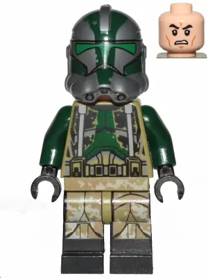 Clone Trooper Commander Gree, 41st Elite Corps (Phase 2) - Kashyyyk Camouflage, Dark Tan Markings on