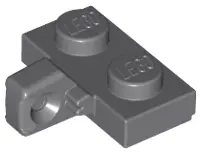 Dark Bluish Gray Hinge Plate 1 x 2 Locking with 1 Finger on Side with Bottom Groove
