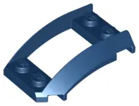 Dark Blue Wedge 4 x 3 Open with Cutout and 4 Studs