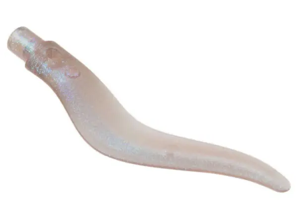 Satin Trans-Brown Wave Rounded Curved Single with Bar End (Flame, Sword)
