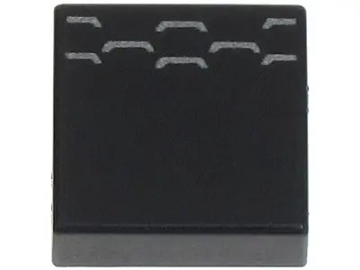 Tile 1 x 1 with Dark Silver Air Vent Grille Pattern