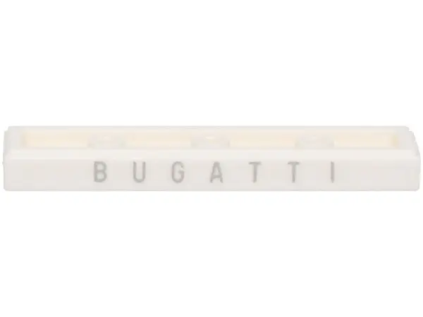 Tile 1 x 4 with Silver 'BUGATTI' Pattern