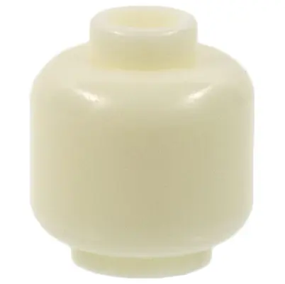 Glow In Dark White Minifigure, Head (Plain)