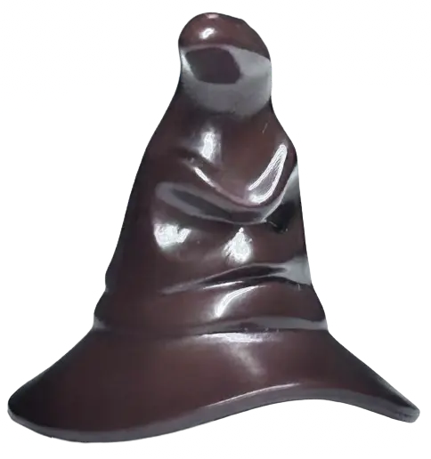Dark Brown Minifigure, Headgear Hat, Wizard / Witch with Face (HP Sorting Hat)