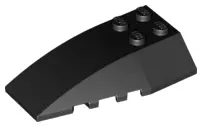 Black Wedge 6 x 4 Triple Curved