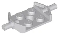Light Bluish Gray Plate, Modified 2 x 2 with Wheels Holder Wide and Hole