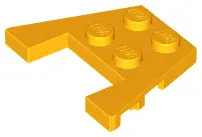 Bright Light Orange Wedge, Plate 3 x 4 with Stud Notches