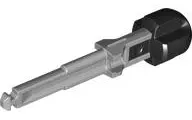 Light Bluish Gray Projectile Arrow, Solid Shaft with Molded Flexible Rubber Black Cross Shaped End P