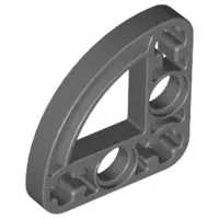 Dark Bluish Gray Technic, Liftarm, Modified L-Shape Quarter Ellipse Thin 3 x 3