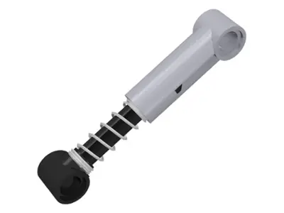 Light Bluish Gray Technic, Shock Absorber 6.5L with Black Piston Rod - Soft Spring, Standard Coils