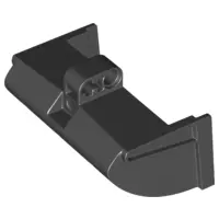 Black Technic Digger Bucket 5 x 7 x 4 1/2 Clamshell with Pin Hole and Axle Hole