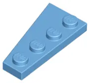 Medium Blue Wedge, Plate 4 x 2 Right