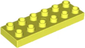 Neon Yellow Duplo, Plate 2 x 6