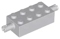 Light Bluish Gray Brick, Modified 2 x 4 with Pins