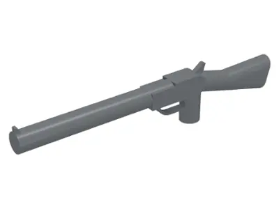 Dark Bluish Gray Minifigure, Weapon Gun, Rifle