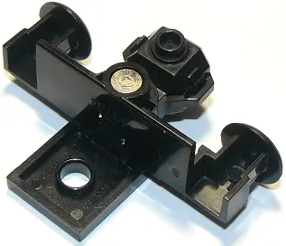 Black Train Buffer Beam with Sealed Magnets - Type 2 (flat open bottom)