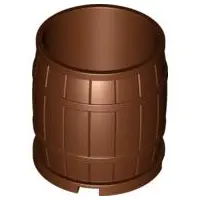 Reddish Brown Container, Barrel 4 x 4 x 3.5
