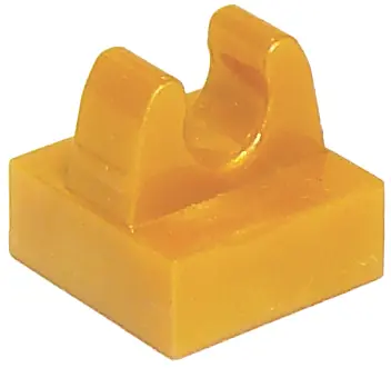 Pearl Gold Tile, Modified 1 x 1 with Clip