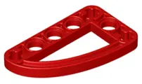 Red Technic, Liftarm, Modified L-Shape Quarter Ellipse Thin 3 x 5