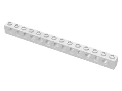 White Technic, Brick 1 x 14 with Holes