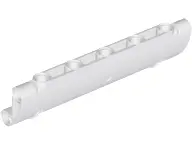 White Technic, Panel Curved 11 x 3 with 2 Pin Holes through Panel Surface