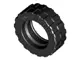 Black Tire 17.5mm D. x 6mm with Shallow Staggered Treads (Undetermined Type)