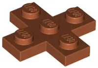 Dark Orange Plate, Modified 3 x 3 Cross
