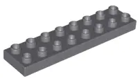 Dark Bluish Gray Duplo, Plate 2 x 8