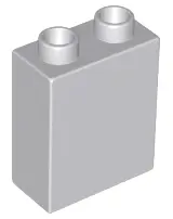 Light Bluish Gray Duplo, Brick 1 x 2 x 2