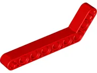 Red Technic, Liftarm, Modified Bent Thick 1 x 9 (7 - 3)