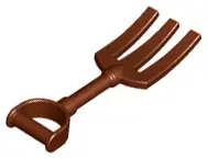 Reddish Brown Duplo Utensil Pitchfork with Smooth Handle