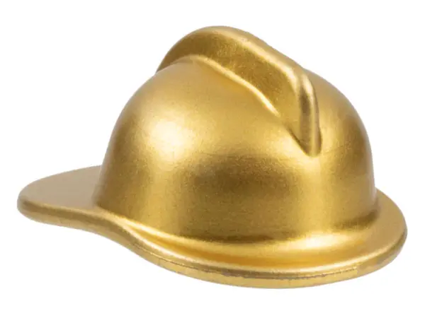 Metallic Gold Minifigure, Headgear Fire Helmet