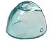 Trans-Light Blue Minifigure, Visor Large with Trapezoid Area on Top