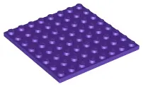 Dark Purple Plate 8 x 8