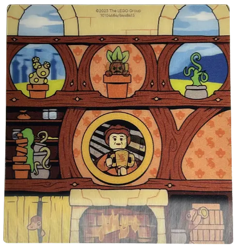 Plastic 3D Backdrop with Hufflepuff Common Room Pattern