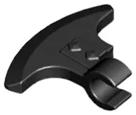 Black Minifigure, Weapon Axe Head with Clip