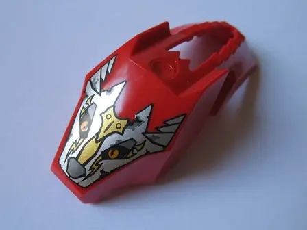 Red Flywheel Fairing Wolf Streamlined Shape with Worriz Pattern