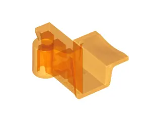 Trans-Orange Minifigure, Utensil Seat (Chair) 4 x 2 x 2 with Axle Hole