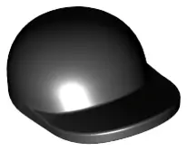 Black Minifigure, Headgear Cap - Short Curved Bill
