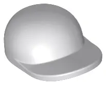 Light Bluish Gray Minifigure, Headgear Cap - Short Curved Bill