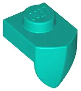 Dark Turquoise Plate, Modified 1 x 1 with Tooth Vertical