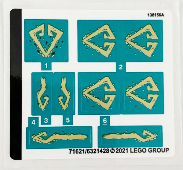 Sticker Sheet for Set 71746 - (71621/6321428)