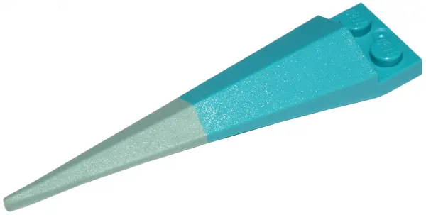 Dark Turquoise Plate, Modified 1 x 2 with Angular Extension with Molded Flexible Rubber Sand Green T
