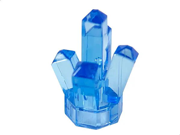 Trans-Medium Blue Rock 1 x 1 Crystal 5 Point