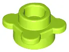 Lime Plate, Round 1 x 1 with Flower Edge (4 Knobs / Petals)