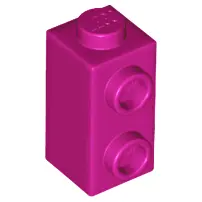 Magenta Brick, Modified 1 x 1 x 1 2/3 with Studs on Side