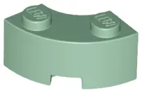 Sand Green Brick, Round Corner 2 x 2 Macaroni with Stud Notch and Reinforced Underside